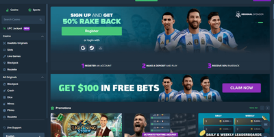 Prévia do site de Duelbits