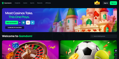 Aperçu du site Gamdom