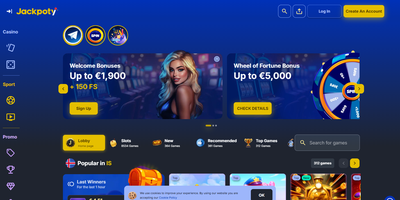 Jackpoty site preview