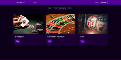 NeoCasino nettsted forhåndsvisning