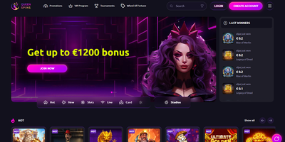 Queenspins site preview